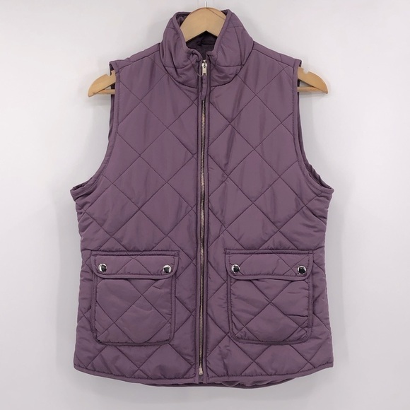 NEW Thread & Supply Wanderer Quilted Puffer Zip Front Vest In Violet Size Medium - Picture 4 of 9